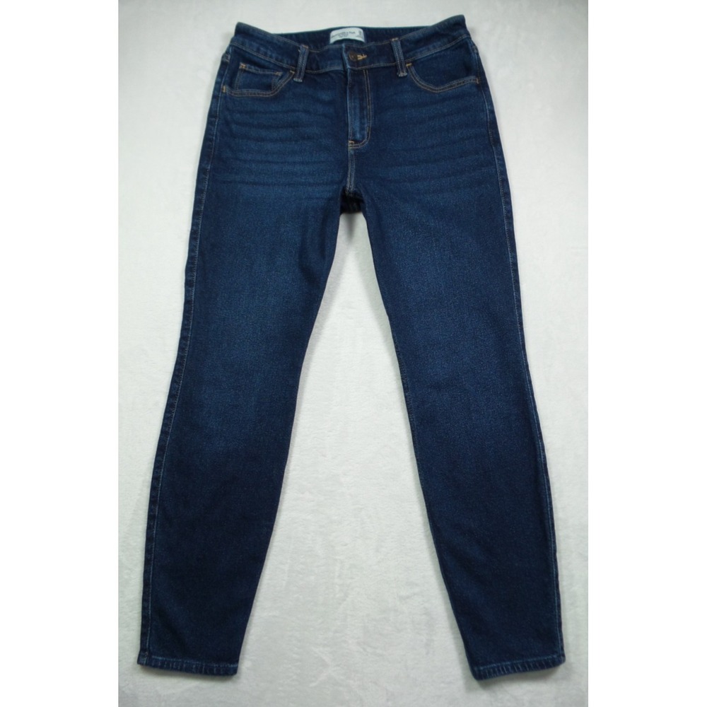 Abercrombie & Fitch Jeans Womens Size 8 Blue Denim The Skinny High Rise Stretch